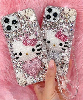 Luxury Bling Kitty Rhinestone Phone Case (Custom Fit)