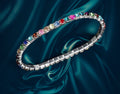 🌹The rosemarry Multi-Gemstone Tennis Bracelet🌻