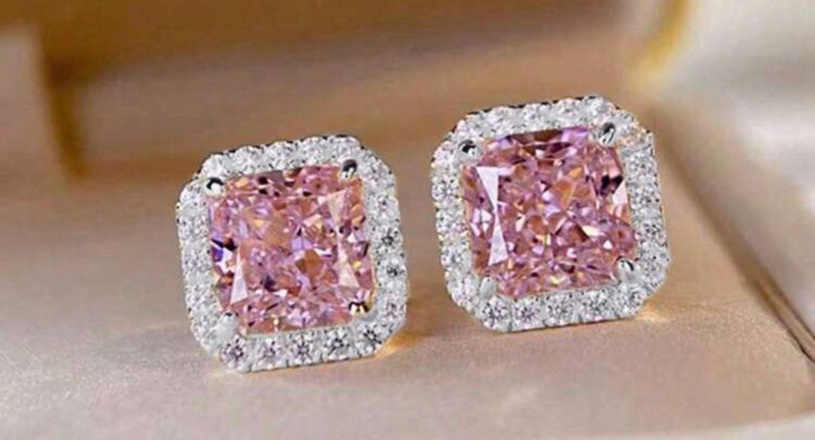 💎Diamond Rose Tennis Drop Earrings✨