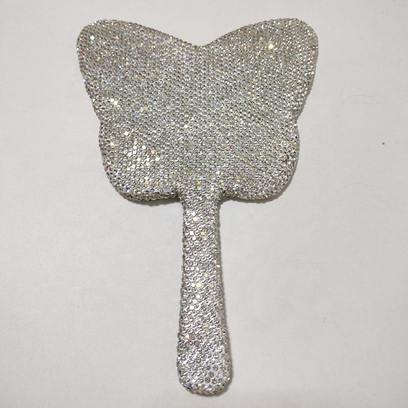 Bling Rhinestone Butterfly Hand Mirror – Luxury Sparkle Vanity Mirror