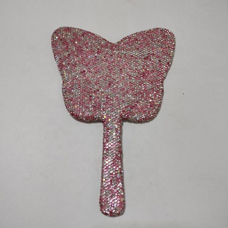 Bling Rhinestone Butterfly Hand Mirror – Luxury Sparkle Vanity Mirror
