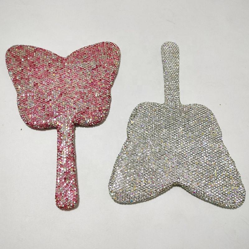 Bling Rhinestone Butterfly Hand Mirror – Luxury Sparkle Vanity Mirror