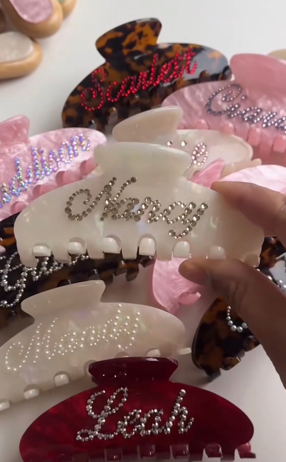 Custom Name Hair Claw – Bling Edition 💖