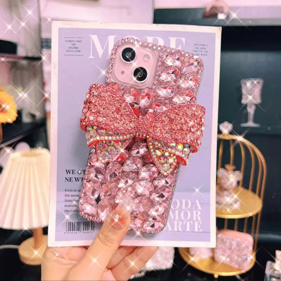Diamond Bow Case For Samsung Galaxy Phones