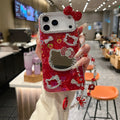 Red Sanrio Hello Kitty Makeup Mirror iPhone Case