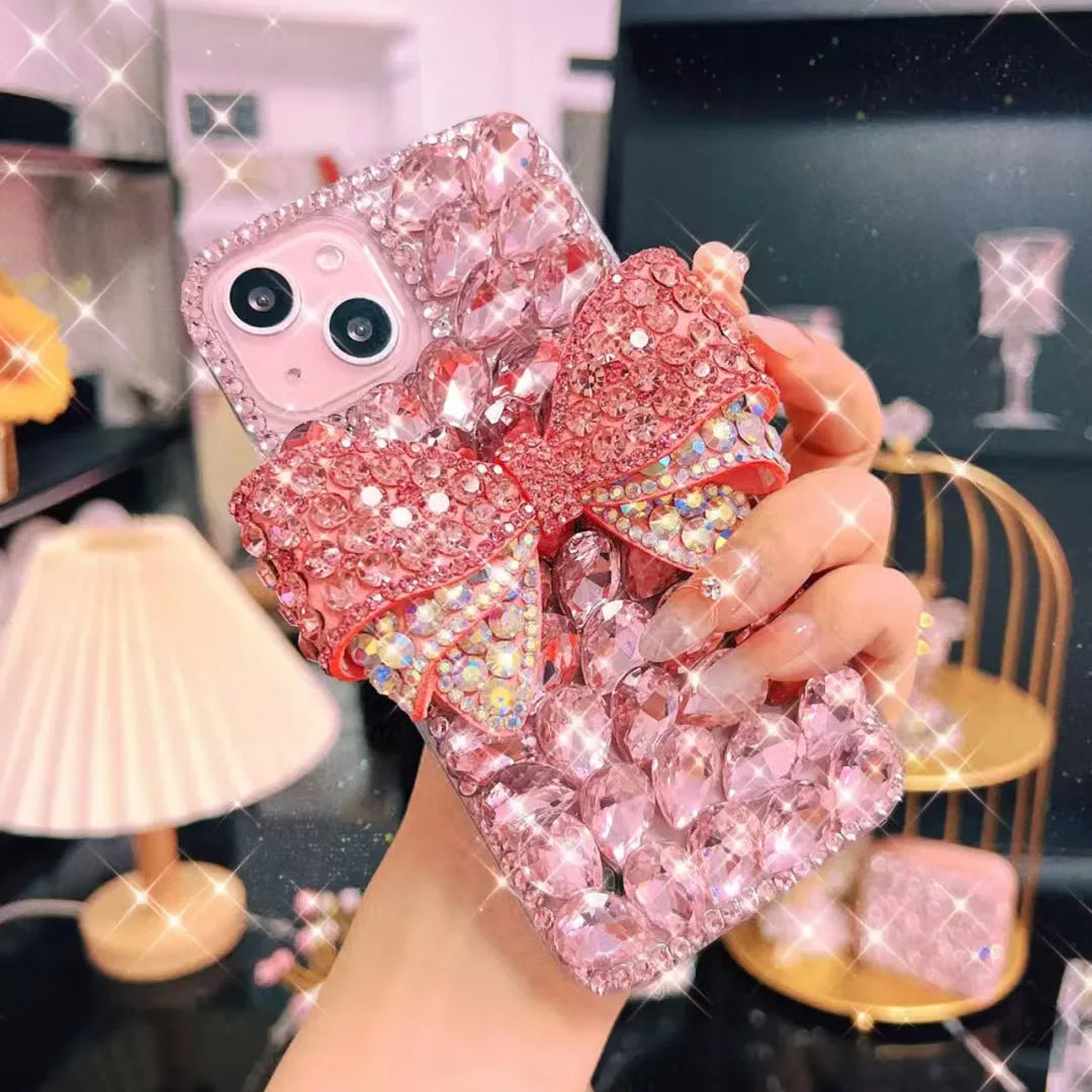 Diamond Bow Case For Samsung Galaxy Phones