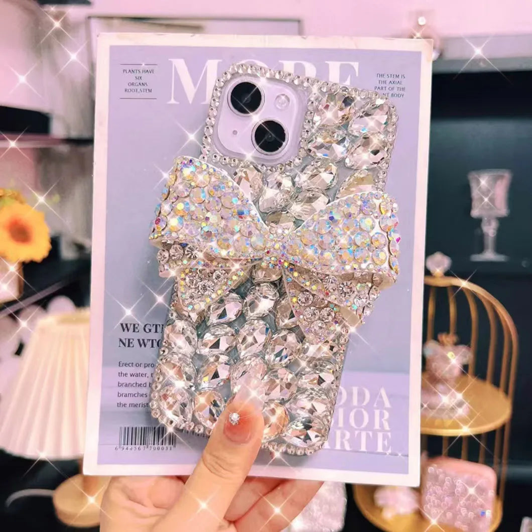 Diamond Bow Case For Samsung Galaxy Phones