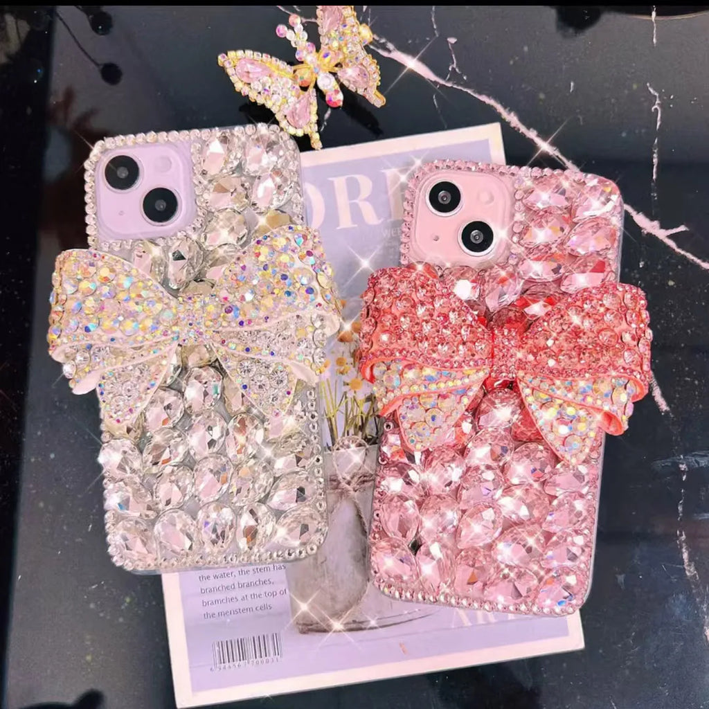 Diamond Bow Case For Samsung Galaxy Phones