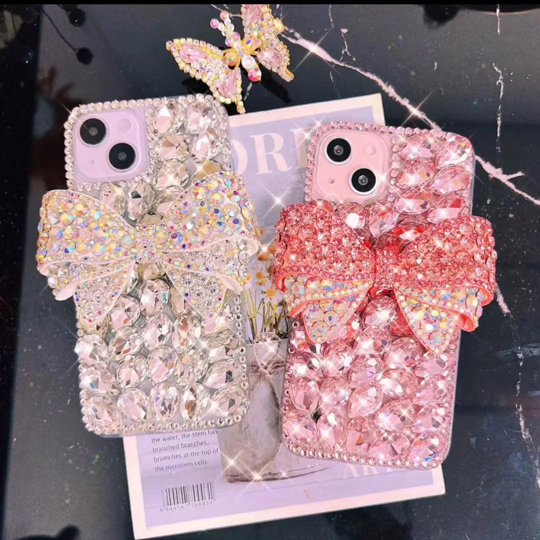 Diamond Bow Case For Samsung Galaxy Phones