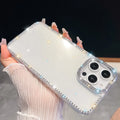 Bedazzled Glitter Clear Phone Case For iPhone